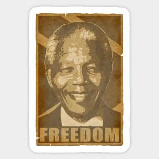 Nelson Nelson Mandela Freedom Propaganda Poster Sticker